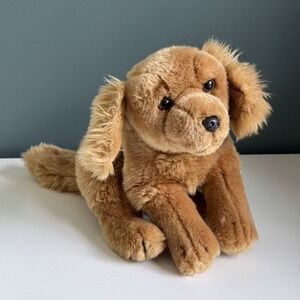 Vintage Toy Cocker Spaniel Plush Puppy Dog Realistic Stuffed Animal 15" t28